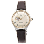 Orient Star Automatinis Classic Pagamintas su Atviru Dramblio kaulo spalvos RK-ND0010G Moteri&scaron;kas Laikrodis, Pusiau Atviras Ciferblatas, Mechaninis, Japonija, 2 Metų Gamintojo Garantija,
