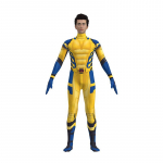 Helovino kostiumas cosplay anime vaiki&scaron;kas vyri&scaron;kas juodoji pantera volverinas marvel herojus scenos pasirodymas raumenų kostiumas 190 yellow