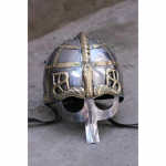 16 Ga Plieno Viduramžių Riterio Vikingų Vendelio &Scaron;almas Žalvario Akcentas Nosinis &Scaron;almas
