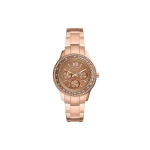 FOSSIL Stella kolekcijos rie&scaron;inis laikrodis Kvarcinis mechanizmas Nerūdijančio plieno apyrankė Smėlio spalvos ciferblatas Moteri&scaron;kas laikrodis 50m atsparus vandeniui ES5109 Tan Watch Dial