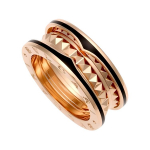 BVLGARI B.Zero1 Dvigubas žiedas Unisex žiedai Rožinio aukso AN859090 Box,Warranty Not Included,46