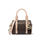 Michael Kors Bedford serijos klasikinis monogramos užtrauktuku užsegamas odinis Boston krep&scaron;ys moteri&scaron;ki rankiniai 32F9G06C0B-266 Extra Small