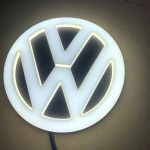 VOLKSWAGEN Naujas 11cm LED Automobilio Galinis Ženklelis Lipdukas VW Polo Golf Jetta Beetle CC Tiguan Touran Passat MK7 MK5 B5 11cm black