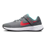 Nike Vaikams Revolution 6 FlyEase Dūminės pilkos spalvos Siren Raudonos spalvos DD1113-006 EU 35.5