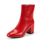 Balti Ankle Boots Moterims 2026 &Scaron;oninis Užtrauktukas Tamprios Vidutinio Kulno Didelio Dydžio Trumpas Batai Madingi Smailianosiai Batai Botas De Mujer 42 red