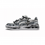 Li Ning Sycee Slip Resistant Cushioning Abrasion Resistant Low top Skateboard Shoes Men's White Black Gray AGCT339-6(Team87-) 39.5