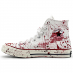 &bdquo;Converse&ldquo; 1970-ųjų drobiniai unisex bateliai su auk&scaron;tais vir&scaron;ūnėmis, balti/juodi/raudoni 162056C(Komanda131-1) 37