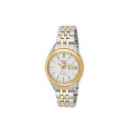 Seiko 5 serijos automatinis mechaninis laikrodis su mineraliniu stiklu Vyri&scaron;ki laikrodžiai Baltas SNKL24J1 White Dial white