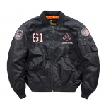 Oro pajėgų siuvinėta striukė vyrams, skrydžio striukė vyrams, siuvinėta beisbolo uniforma vyrams M