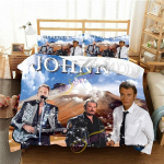 Prancūzijos roko dainininkas J-Johnny H-Hallyday Patalynės komplektas Viengulis Twin Pilnas Queen King Dydžio Lovos Komplektas Suaugusiųjų Vaikų Miegamojo Antklodės Užvalkalų Rinkiniai EU single(135x200cm)