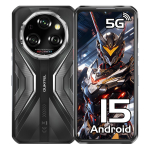 OUKITEL WP55 5G Atsparus telefonas Atrakintas 5G-36GB+256GB/TF 2TB Android 15 Atsparus i&scaron;manusis telefonas, 11000mAh/33W, 6.6 FHD+120HZ, 108MP, IP68/5G Dvi SIM Kortelės NFC/OTG juoda