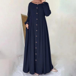 Moteri&scaron;ka musulmoni&scaron;ka &bdquo;Abaya Dubai&ldquo; sagomis aptempta ilgomis rankovėmis tunikinė mar&scaron;kinėlių suknelė XXL