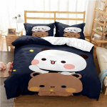 Pora antklodės užvalkalas Žavingas Bubu Dudu animacinis me&scaron;kiukas Panda Kawaii lovos komplektas Įvairūs dizainai &Scaron;velnus Karalienės dydis Karaliaus dydis Vienviečio dydis EU Single 135x200cm black