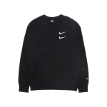 Nike Sportswear Vyri&scaron;kas dvigubo Swoosh vilnos džemperis su apvalia apykakle Juodas Standartinio kirpimo DD5079-010 S