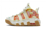 Nike Air More Uptempo Amortizacija &Scaron;iluminiai Pusauk&scaron;tiniai Vaikų Krep&scaron;inio Batai Balti Vaikams FB7704-100 28