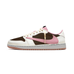 Travis Scott X Jordan Air Jordan 1 Vintažiniai krep&scaron;inio batai Unisex žemi juodi DZ4137-700(Team723-) 35.5