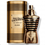 Jean Paul Gaultier Le Male Elixir Parfum vyrams 125 ml EDP pur&scaron;kiklis Vanilė Gintaras Pačiulis Prabangus dizainerio kvapas 125ml auksas