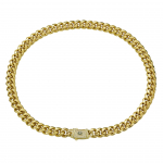 Hip Hop kar&scaron;tas dizainas nerūdijančio plieno 14K paauksuotas cirkonis Monaco grandinėlė 6/8/10/12/14/16mm Miami Kubieti&scaron;ko stiliaus grandinėlė moterims vyrams 8inches(20.32cm)&6mm auksas