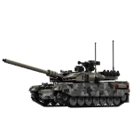 66058 Leopard 2A7 pagrindinio kovinio tanko modelis - sudėtingi kariniai konstravimo kaladėlės berniukams, tarpvalstybiniai žaislai black