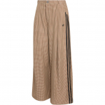 Adidas Originals Laisvi languoti Retro spalvų blokų dryžuoti languoti kasdieniai sportiniai kelnės Moteri&scaron;kos kelnės LE8309 XS beige