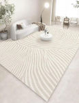 Modernus Baltas Minimalizmas Didelis Svetainės Kilimas &Scaron;velni Prabanga Smėlio Spalvos Dekoras Miegamojo Kilimas Mink&scaron;tas Poilsio Kilimas Plaunamas Grindų Kilimėlis 120cm x 160cm