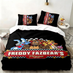 Penkios naktys pas Freddy 3 dalių komplektas Puikiai tinka miegamojo naudojimui Patogus patalynės komplektas apima antklodės užvalkalą ir du pagalvių užvalkalus Ideali dovana gimtadieniui ar Kalėdoms g 140cmx200cm