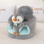 Kūdikio mink&scaron;tas pliu&scaron;inis dramblys Sėdimoji atrama kūdikiui su saugos atlo&scaron;u mokymuisi ir palaikymui Gray Penguin gray