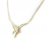 Les Tr&eacute;sors De Lily [I2636] - Collier Plaqu&eacute; Or 'Scarlett' blanc dor&eacute; - 30x25 mm