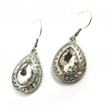 Les Tr&eacute;sors De Lily [N3138] - Boucles Cr&eacute;ateur 'Sissi' blanc argent&eacute; balta