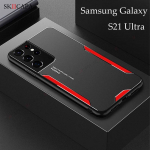Prabangus aliuminio matinis metalinis dėklas, skirtas Samsung Galaxy S24 S23 S22 Ultra S21 Plus S20 FE A55 A54 A53 plonas silikoninis telefono dangtelis For Samsung S21