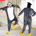Kigurumi Vienaragis Vienaragis Panda Animacinis filmas Flanelinis Pižamos Moteri&scaron;ki Vyri&scaron;ki Miegrūnai Kombinezonai Kombinezonai Gyvūnų Cosplay Kostiumai xl