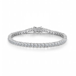 Tvirtas 925 sterlingų sidabras, 15-21 cm, sukurtos Moissanite deimantinės teniso žavesio apyrankės moterims vestuviniai puikūs papuo&scaron;alai
