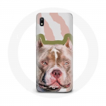 Coque pour Samsung Galaxy A10 Chien de Pitbull marron