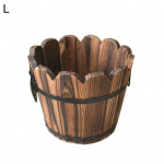 Rustic Succulent Planter Banguotas kra&scaron;tas medinės statinės tu&scaron;čias gėlių vazonas Sodo dekoras L