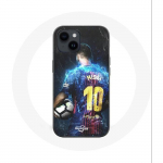 Coque pour Iphone 14 - Maniacase - Lionel Messi - Souple - Noir - FCB