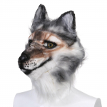 Galvos apdangalo kostiumo kaukė Wolf Headwear kostiumo kaukė Vilko kaukė juoda