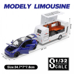 1/32 mastelio Tesla Model Y Caravan Metalo Lietaus lydinio Žaisliniai Automobilių Modeliai Sunkvežimiai Vaikams Žaislai Transporto priemonės Pomėgių Kolekcija 1/32-Size:34.7*7.8*7cm