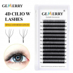 4D/5D/6D W formos blakstienų priauginimas dirbtinio audinio premade Volume kuok&scaron;teliai natūralios mink&scaron;tos blakstienos automatinis i&scaron;siskleidimas lengvas kuok&scaron;telių formavimas D&0.07mm&9mm