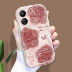 Mielas animacinio ra&scaron;to kreminės tekstūros korpusas, banguotas kra&scaron;tas, mink&scaron;tas silikoninis dangtelis, skirtas Xiaomi Redmi Redmi K70 Pro juoda