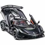 1/24 Lamborghini Koenigsegg JeskoŽaisliniai automobilių modeliai Lydinio kolekcionuojami Die-cast transporto priemonės su garsu ir &scaron;viesa juoda