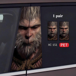 1 pora &bdquo;General Motors&ldquo; dekoratyvinių automobilių lipdukų &bdquo;BC Pillar&ldquo; automobilių lipdukai &bdquo;Steam Anime&ldquo; žaidimas Juodasis mitas &bdquo;Wukong Wukong Center Pillar&ldquo; automobilių lipdukai 1