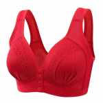Priekyje uždaroma liemenėlė moterims Push Up Bras Besiūlė belaidė liemenėlė Didelio dydžio Bralette seksualus apatinis trikotažas, 36&ndash;46 C puodelis 38 raudona