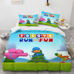 Pocoyo patalynės komplektas 3D spausdintas antklodės užvalkalas ir pagalvės užvalkalas 2/3 vnt. Dvigulis Pilnas Karalienės Karali&scaron;kas Antklodės užvalkalas Namų tekstilė Vaikų dovanos 140x200cm-2pcs