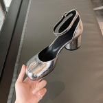 Mary Jane batai su atskirtu pir&scaron;tu moterims, kvadratiniu kulnu, tabi batai, loaferiai, pavasariui vasarai, i&scaron; mink&scaron;tos odos, moteri&scaron;ki auk&scaron;takulniai batai 40