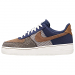 Nike Air Force 1 07 Premium tvido ir veliūro vyri&scaron;ki sportbačiai Ruda Midnight-Navy Ale-Brown FQ8744-410 40.5