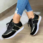mada Nauji Didelio dydžio Moteri&scaron;ki sportiniai batai Sujungti laisvalaikio plok&scaron;čiapadžiai Lengvi moteri&scaron;ki batai Klasikiniai Viskas Zapatillas De Mujer 43 juoda