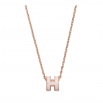 Hermes Mini Pop H Pakabukas Saldaininės Rožinės Spalvos Karoliai Moteri&scaron;ki karoliai Auksiniai Rožinio Aukso H147992FO85 Basic Packaging-Box+Dust Bag or Padding Board
