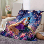 1 vnt. Rapunzel spausdinimo pledas - Mink&scaron;tas, visasezoninis užtiesalas biurui, | Personalizuota dovana su žavingu animacinio personažo dizainu 130cmx150cm(50inx60in) gray