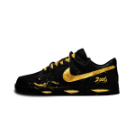 Nike Dunk Juodos ir auksinės spalvos Blizgančio ra&scaron;to Odiniai Neslystantys Atsparūs trinčiai Žemi Kateboardo Batai Unisex IO7606-010(komanda1490-) 39