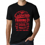 Vyri&scaron;kas vintažinis mar&scaron;kinėlis su grafika California Trading 2005 Giliai juodas Raudonas tekstas XS juoda